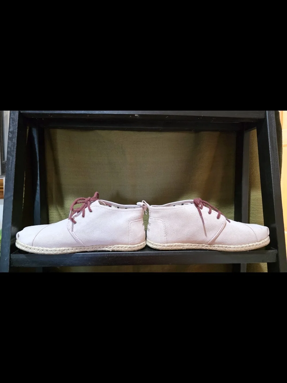 Toms Pink Espadrille Lace-Up Shoes